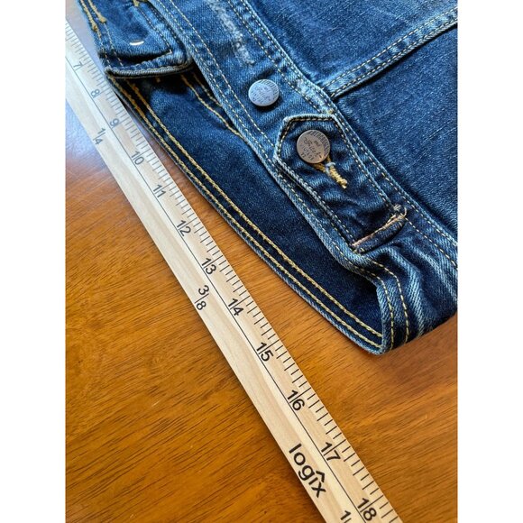 Vintage Abercrombie & Fitch Denim Jacket S Y2K Distressed Grunge - Picture 6 of 12